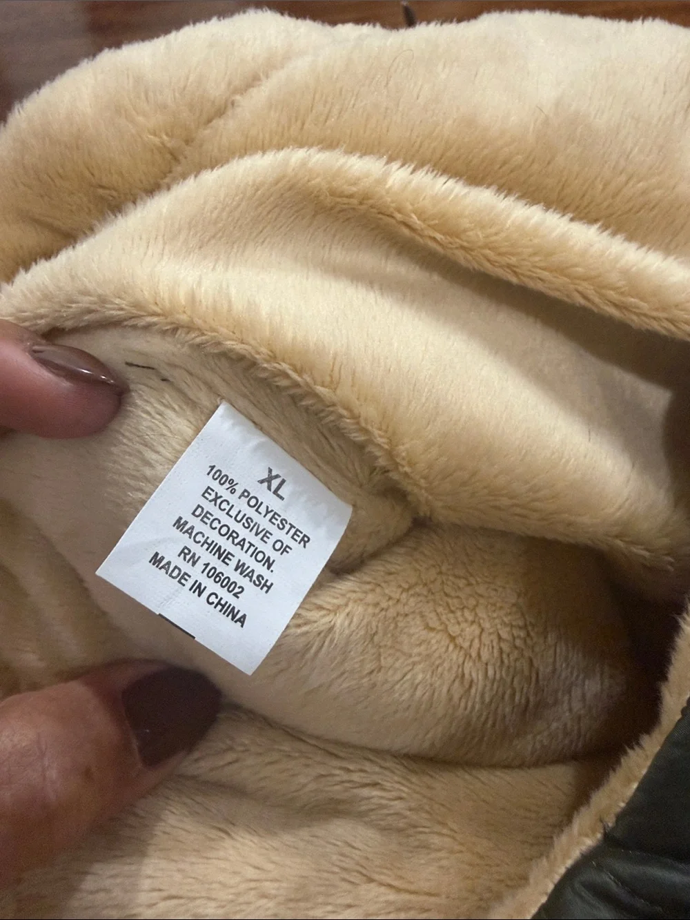 Dog Pet Nautica Olive Green Quilted Hooded Vest with Beige Lining